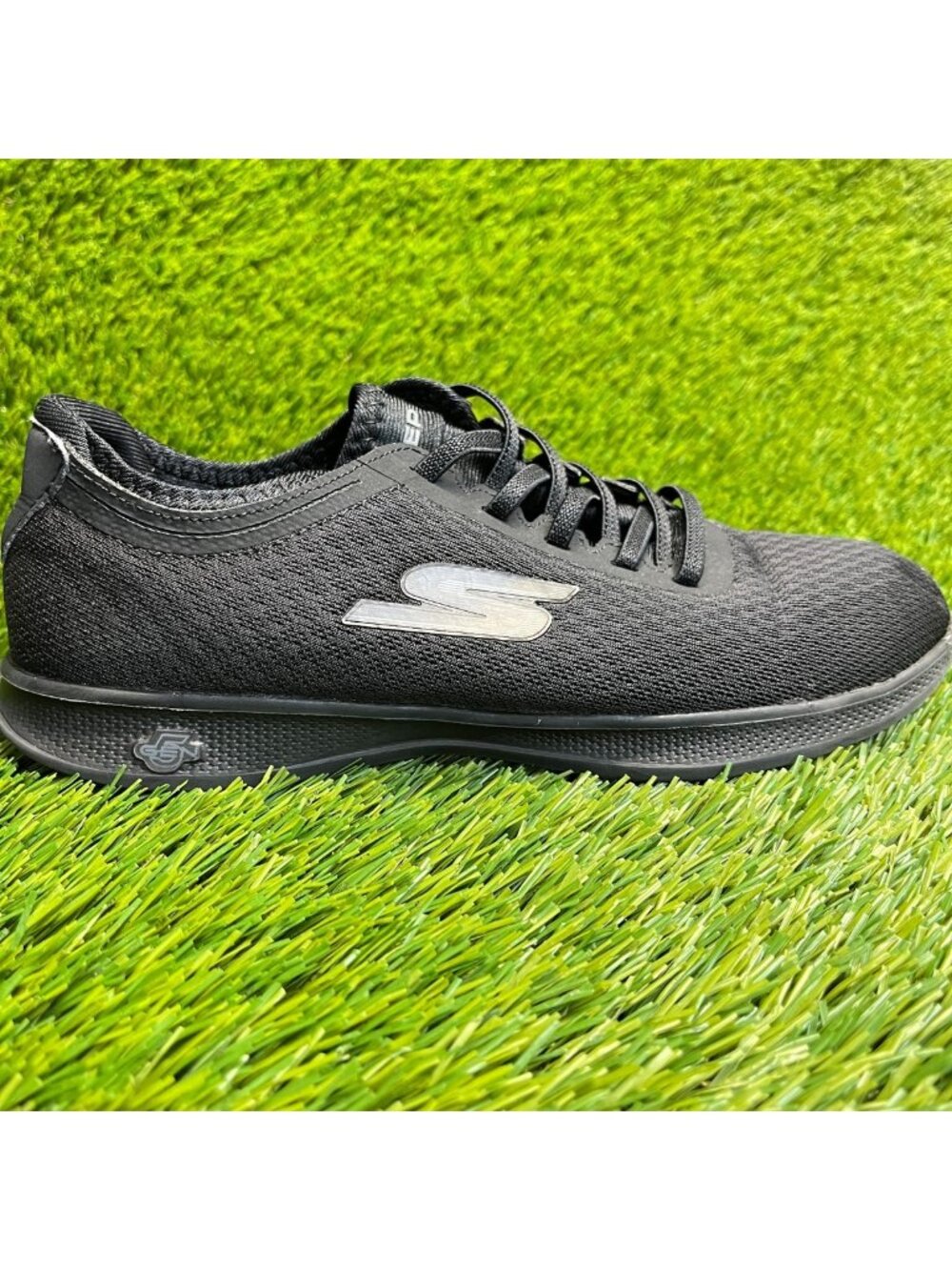 Skechers Go Step Lite-Dashing Womens Size 7 Black Running Walking Shoes Sneakers